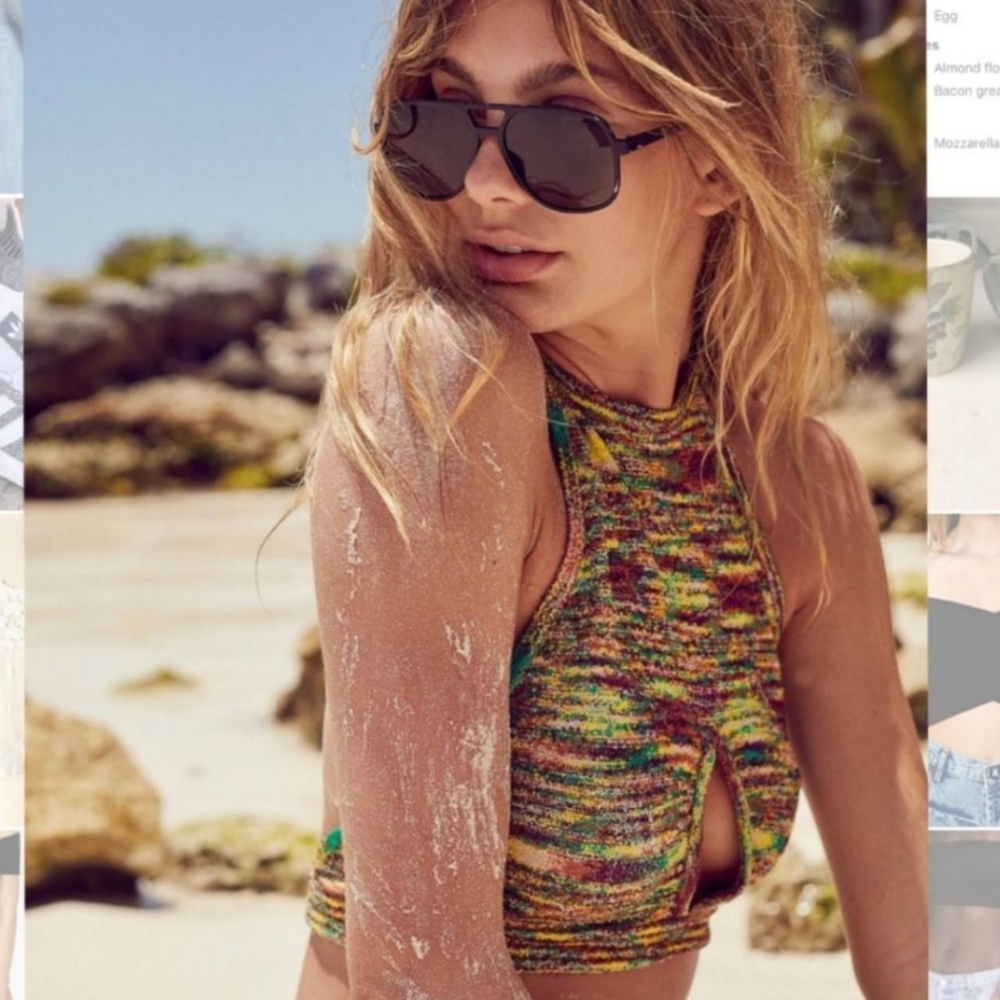 Urban Outfitters Knit Space Dye Halter Crop Top